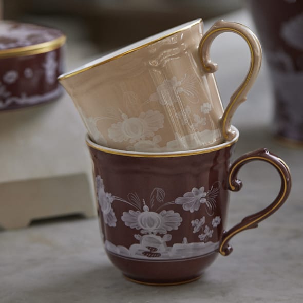 ジノリ　オーロ　ディロッチャ蓋付きマグカップ リチャードジノリ【大型蓋付きマグカップ】〚希少〛《オーロディドッチ